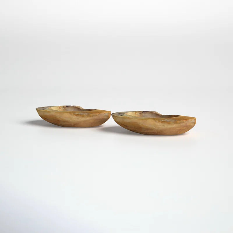 Brickton Wood Decorative Bowl - Set of 2