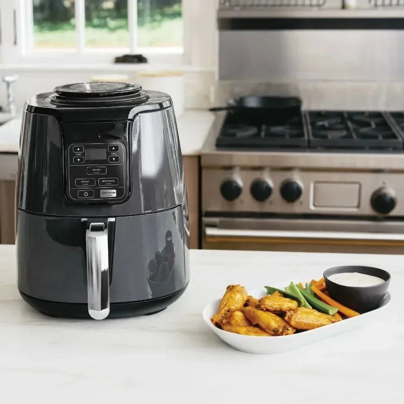 Home-Appliance Air Fryer Machine 4QT Air Fryer, Black, Kitchen