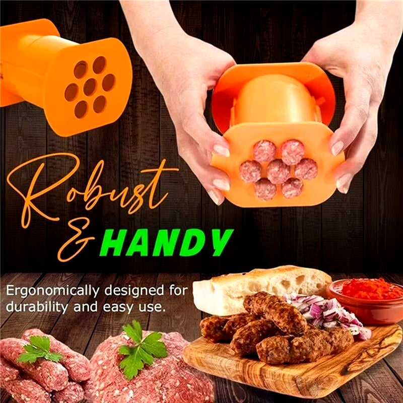 One Press Cevapcici Maker Burger Hot Dog Meat Sausage Kroketten Handmade Kitchen Easy Cooking Gadget